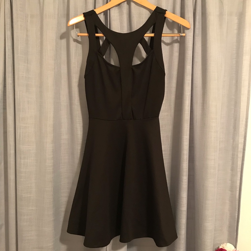 Lush black mini dress